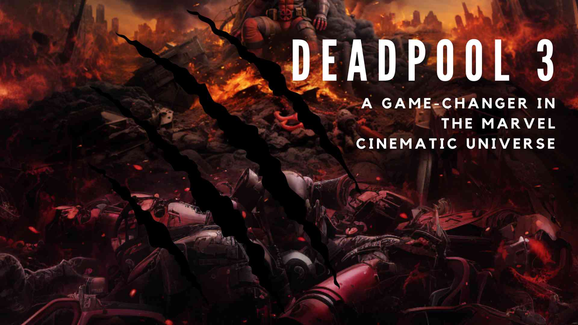 Deadpool 3 with claw marks